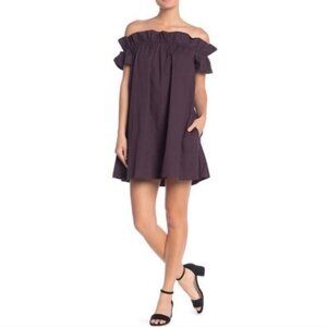 Free People Sophie Off-the-shoulder Ruffle Mini Dress - XS